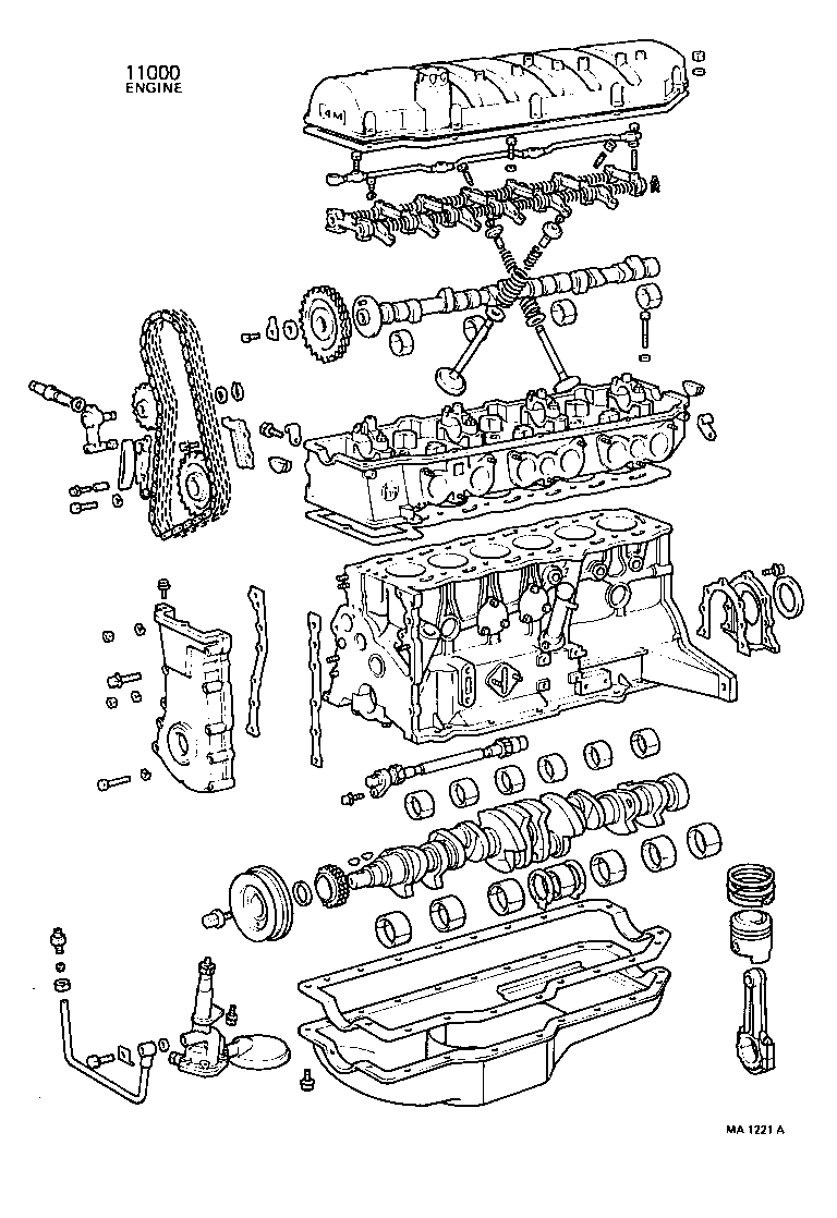 Conjunto parcial del motor