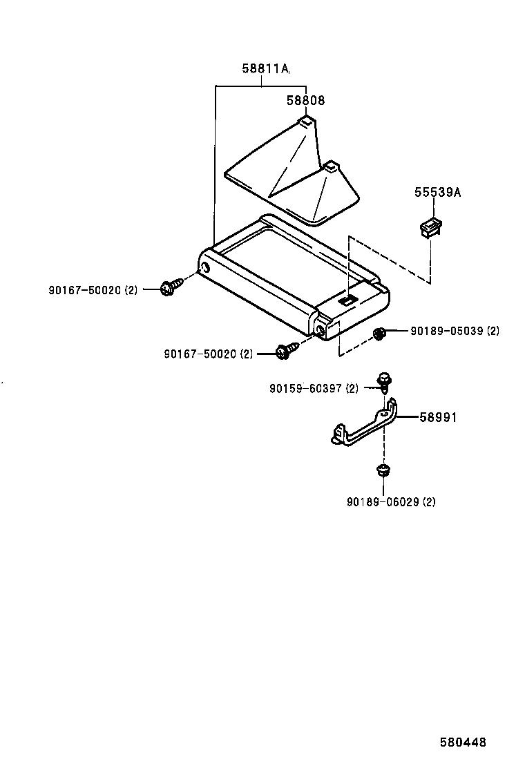 58802-35021-B0 Box, Console, Front Toyota | YoshiParts
