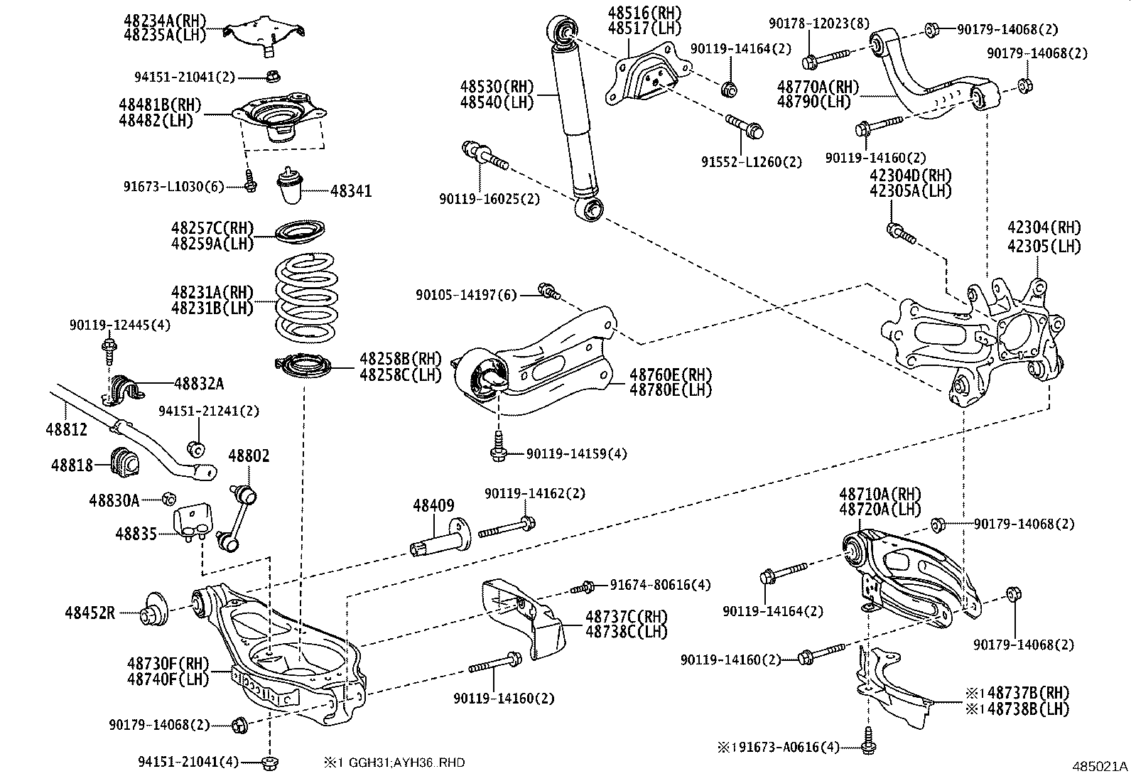 Resorte trasero y amortiguador