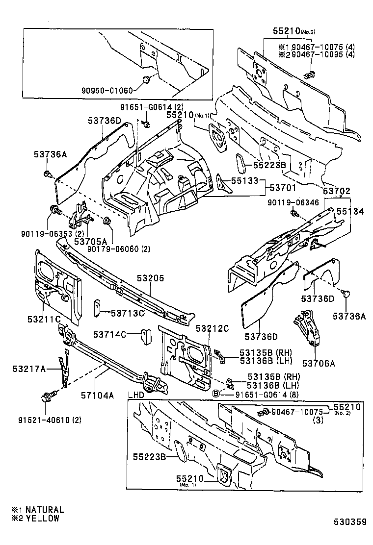 Front Fender Apron Dash Panel