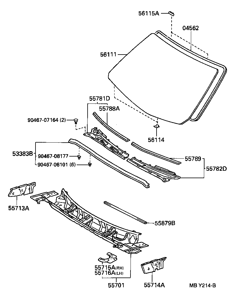 Cowl Panel & Windshield Glass