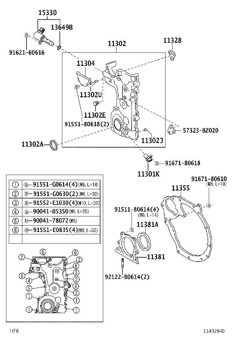 Timing Gear Cover & Rear End Plate