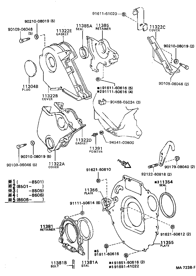 Timing Gear Cover & Rear End Plate