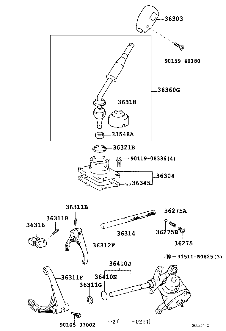 Transfer Lever & Shift Rod