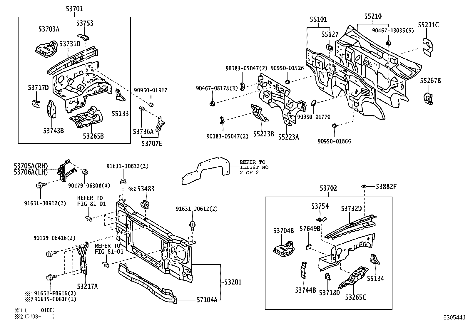 Panel de tablero del delantal del guardabarros delantero