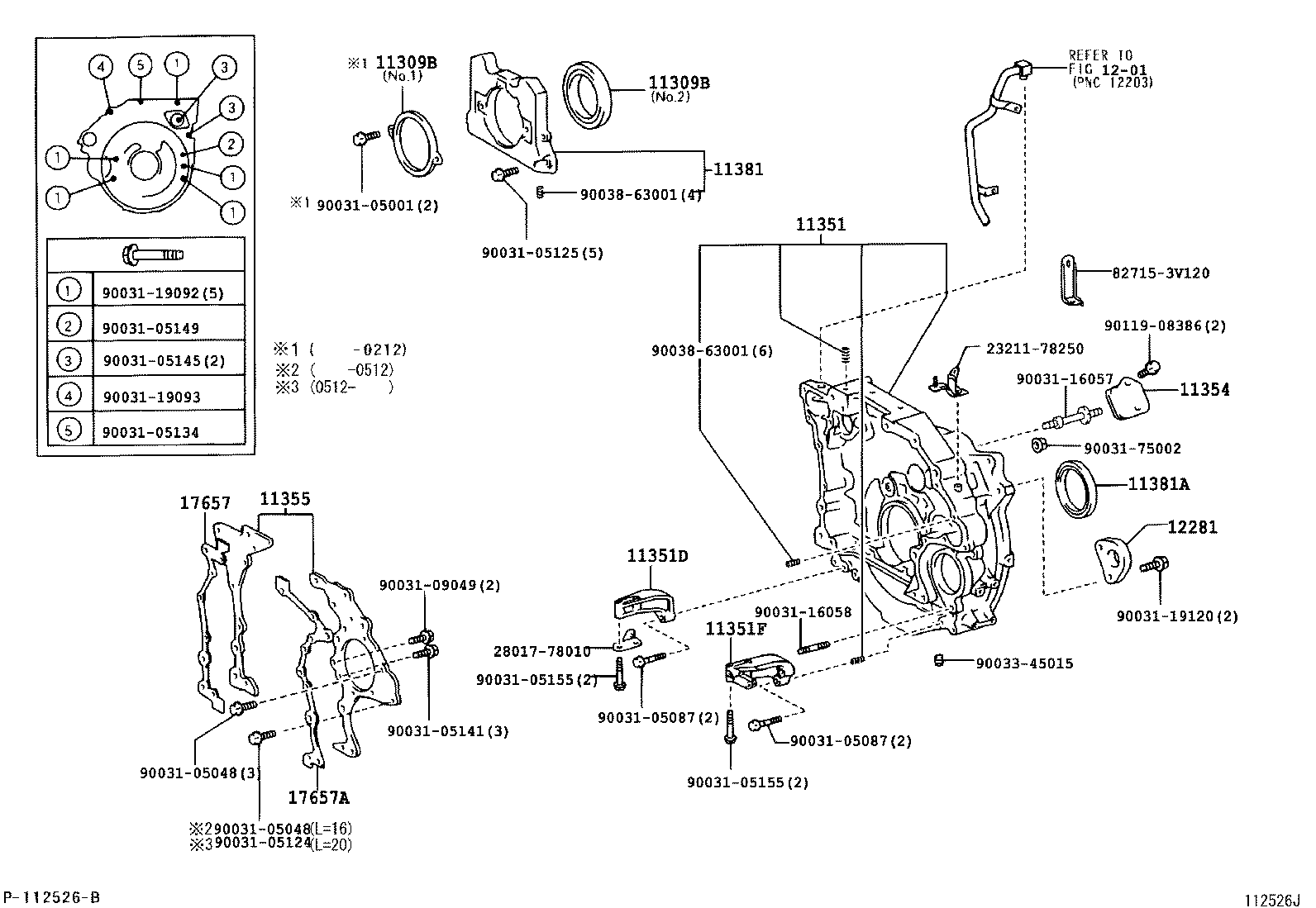 Timing Gear Cover & Rear End Plate