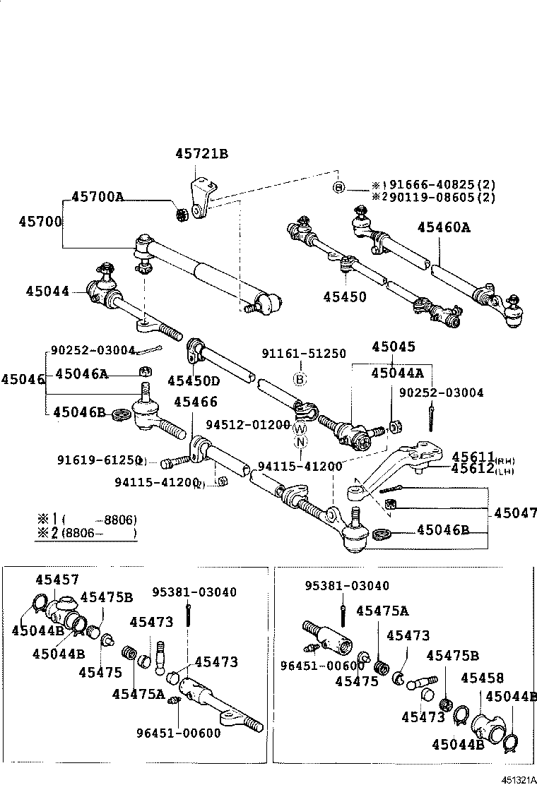 Enlace del mecanismo de dirección