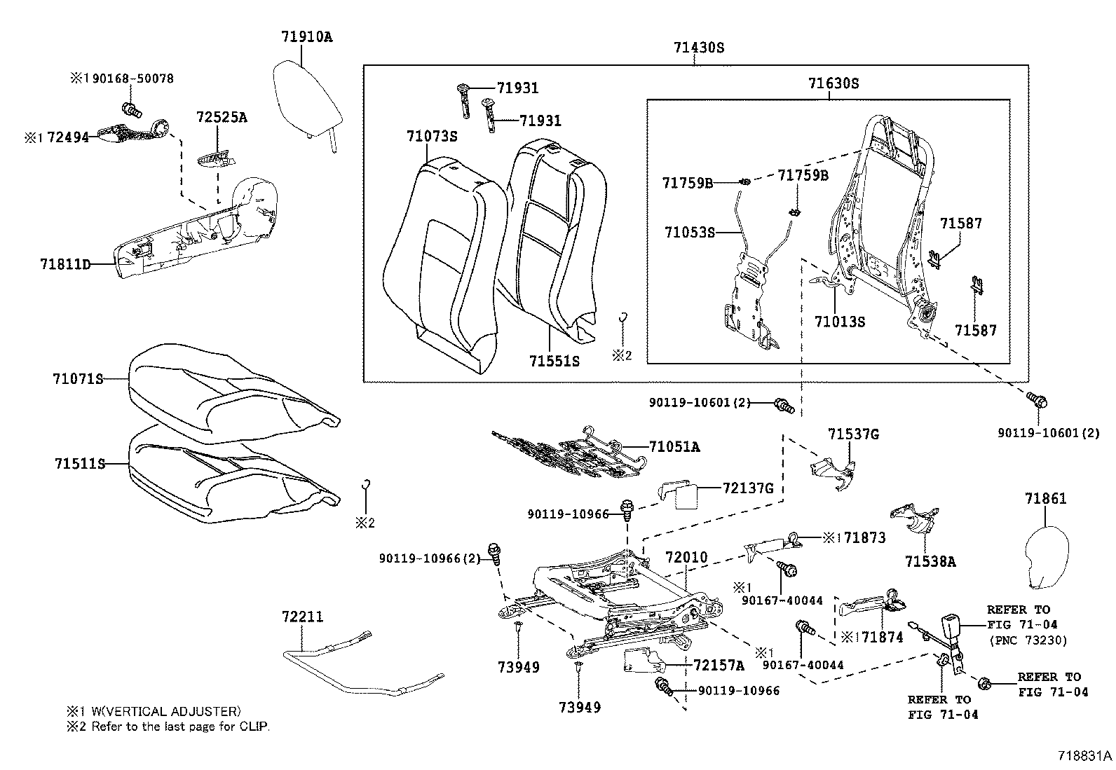 Front Seat & Seat Track