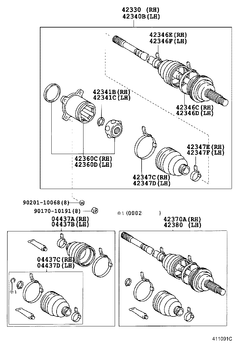 Rear Axle Shaft Hub