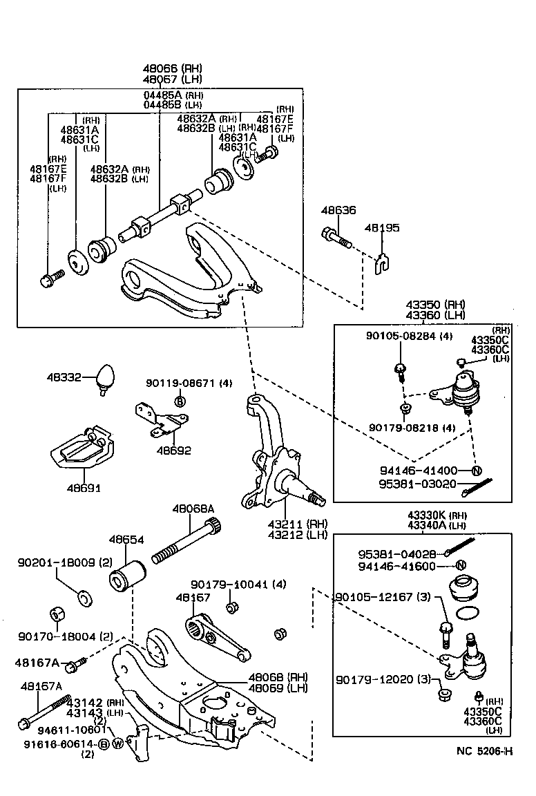 Front Axle Arm Steering Knuckle