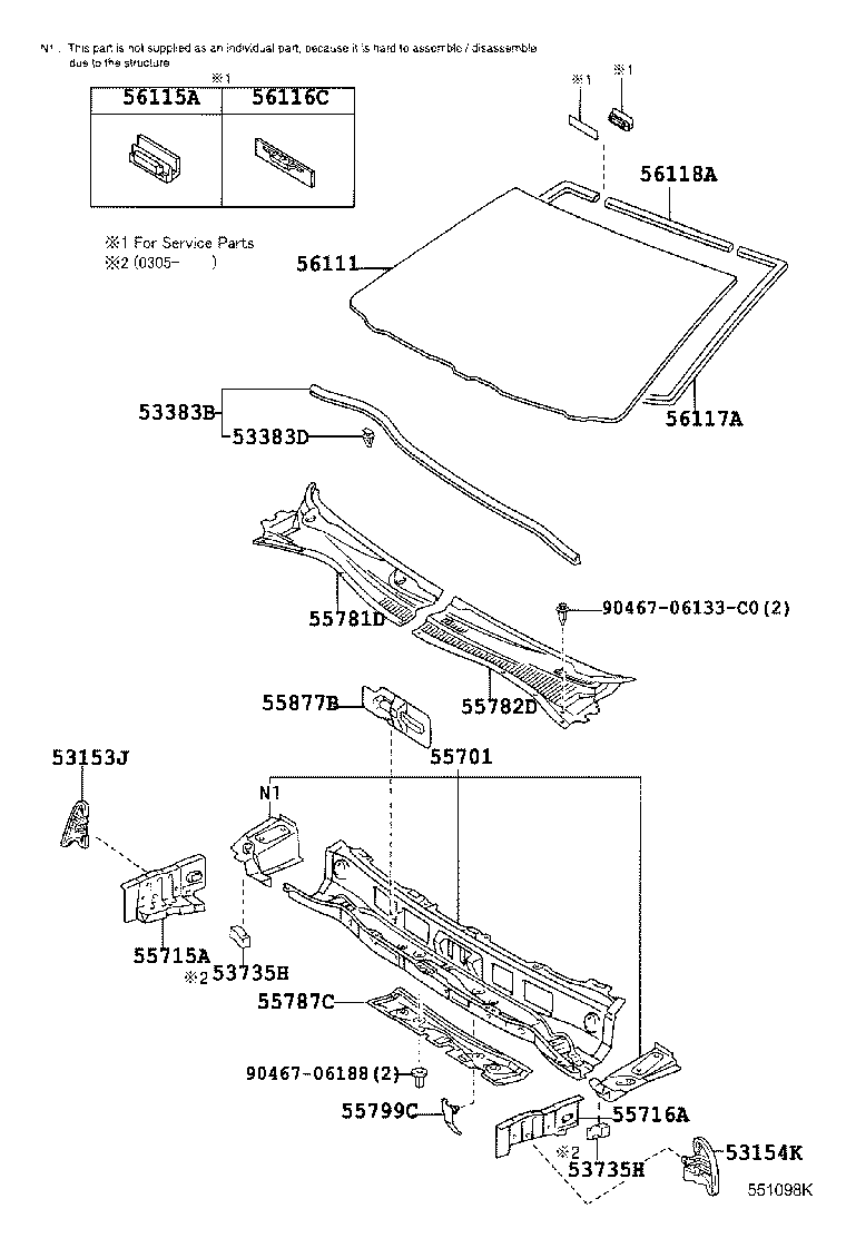 Cowl Panel & Windshield Glass