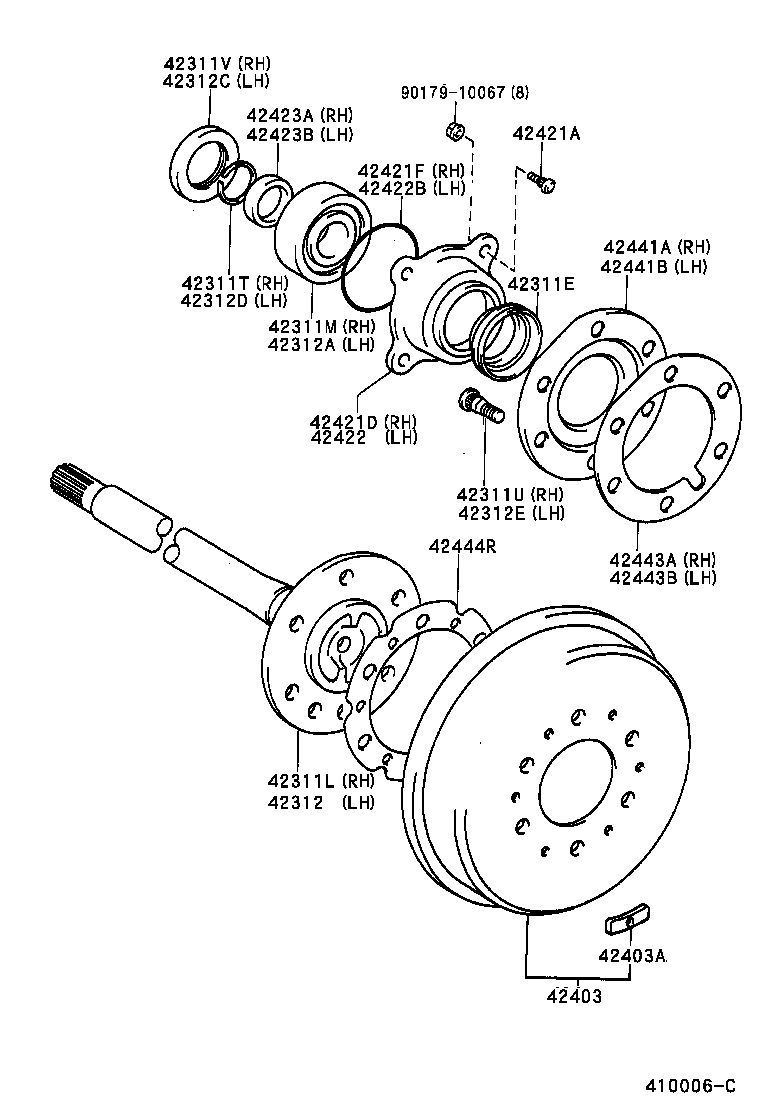 Rear Axle Shaft Hub