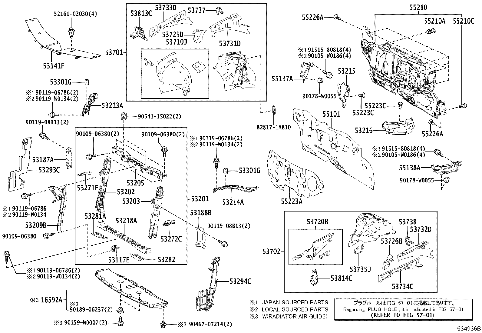 Front Fender Apron Dash Panel