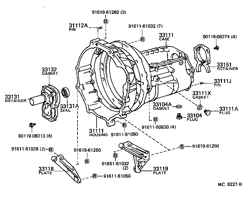 Clutch Housing + Transmission Case