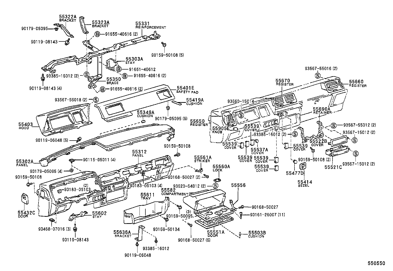Instrument Panel Glove Compartment