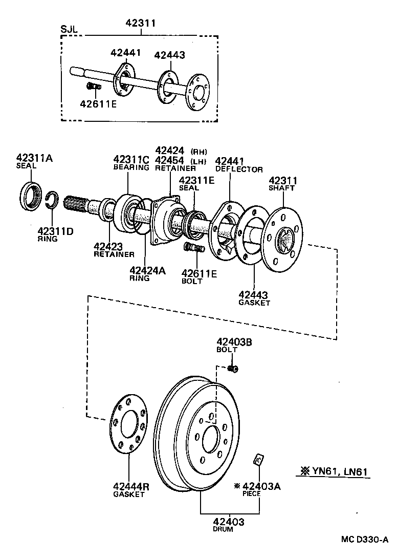 Rear Axle Shaft Hub