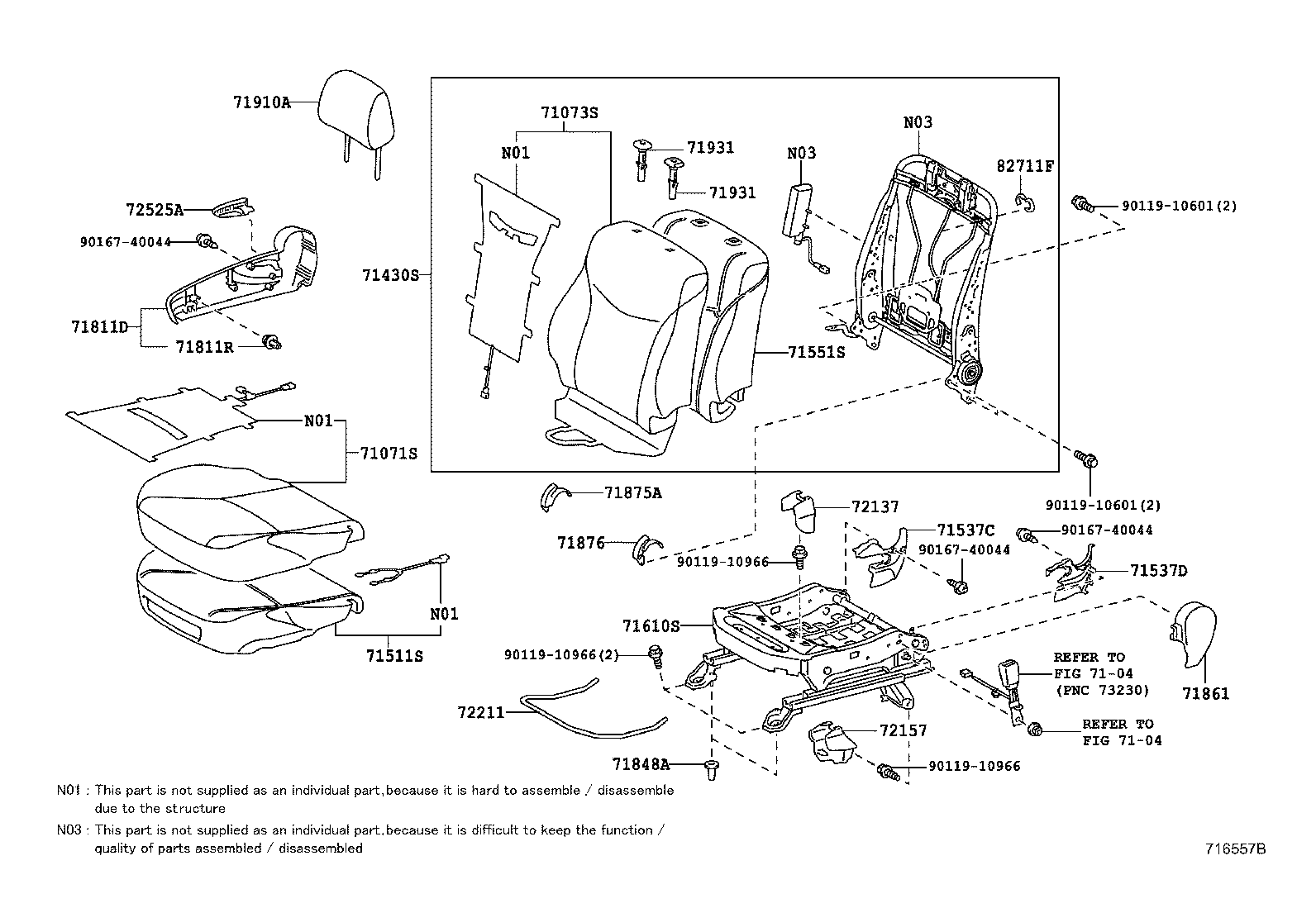Asiento delantero y riel del asiento