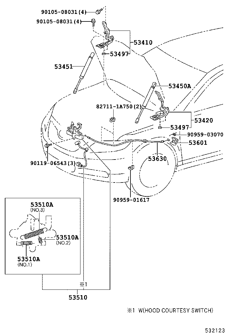 Hood Lock & Hinge