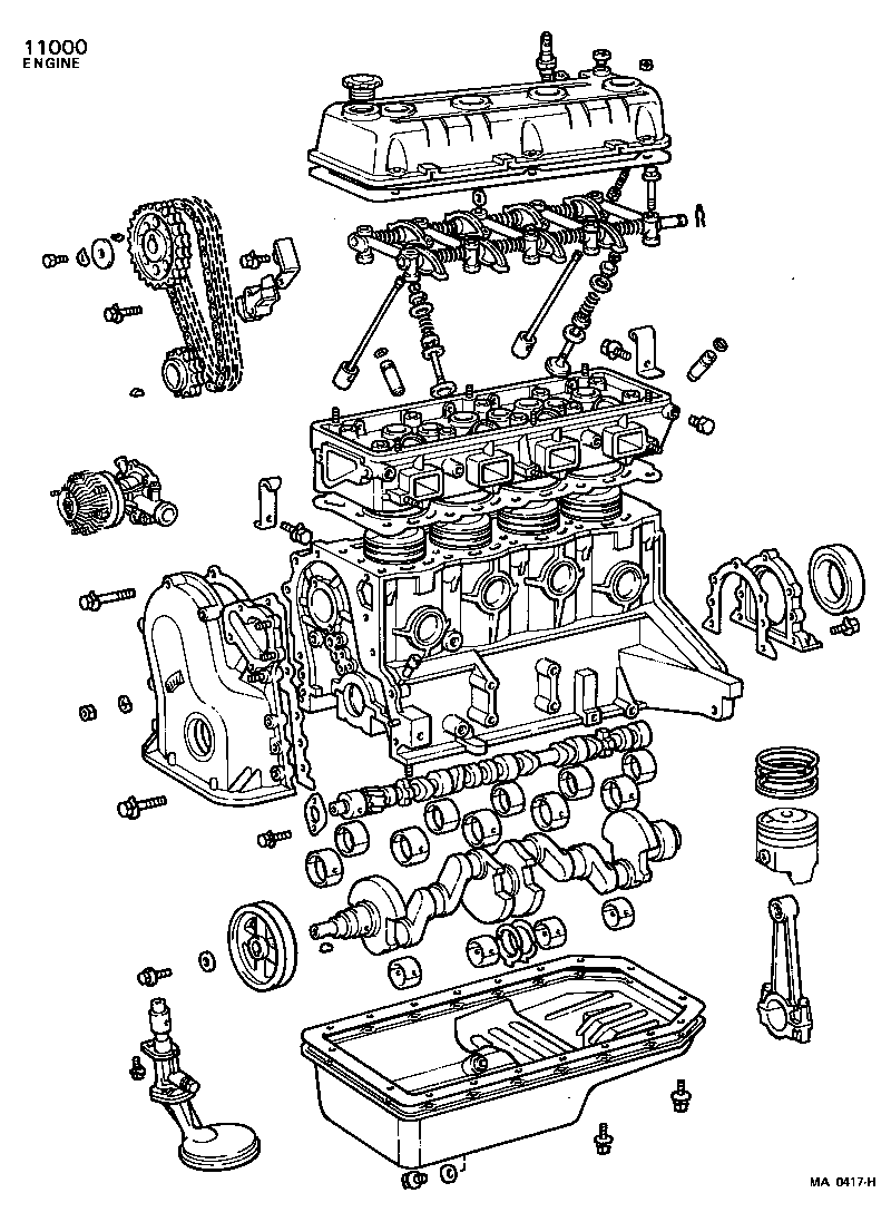 Conjunto parcial del motor