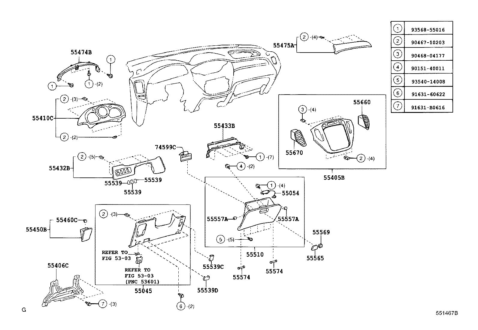 Instrument Panel Glove Compartment