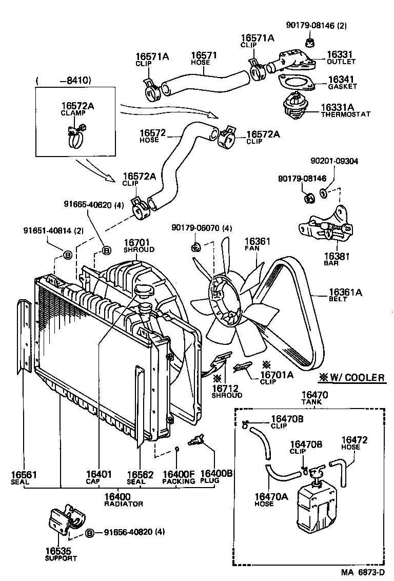 Radiator Water Outlet