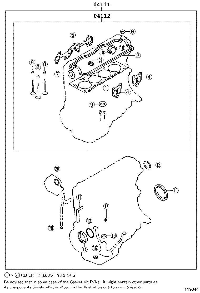 Engine Overhaul Gasket Kit