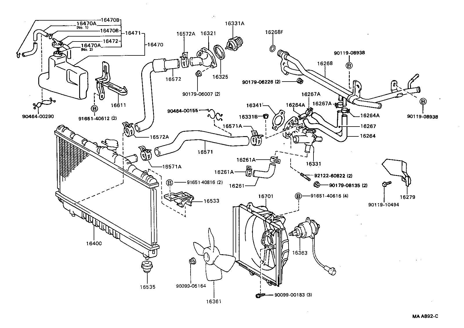 Radiator Water Outlet