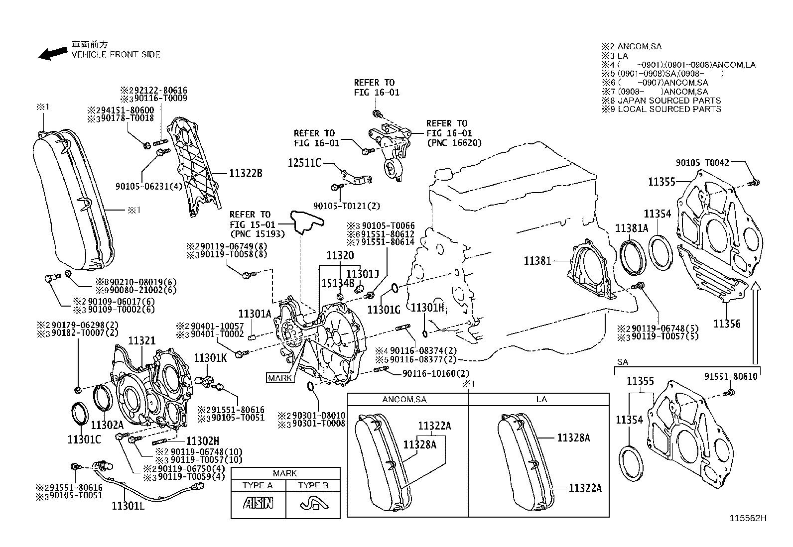 Timing Gear Cover & Rear End Plate