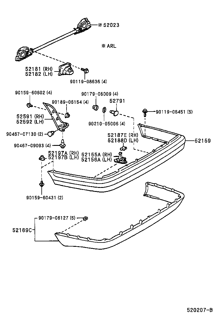 Rear Bumper & Bumper Stay