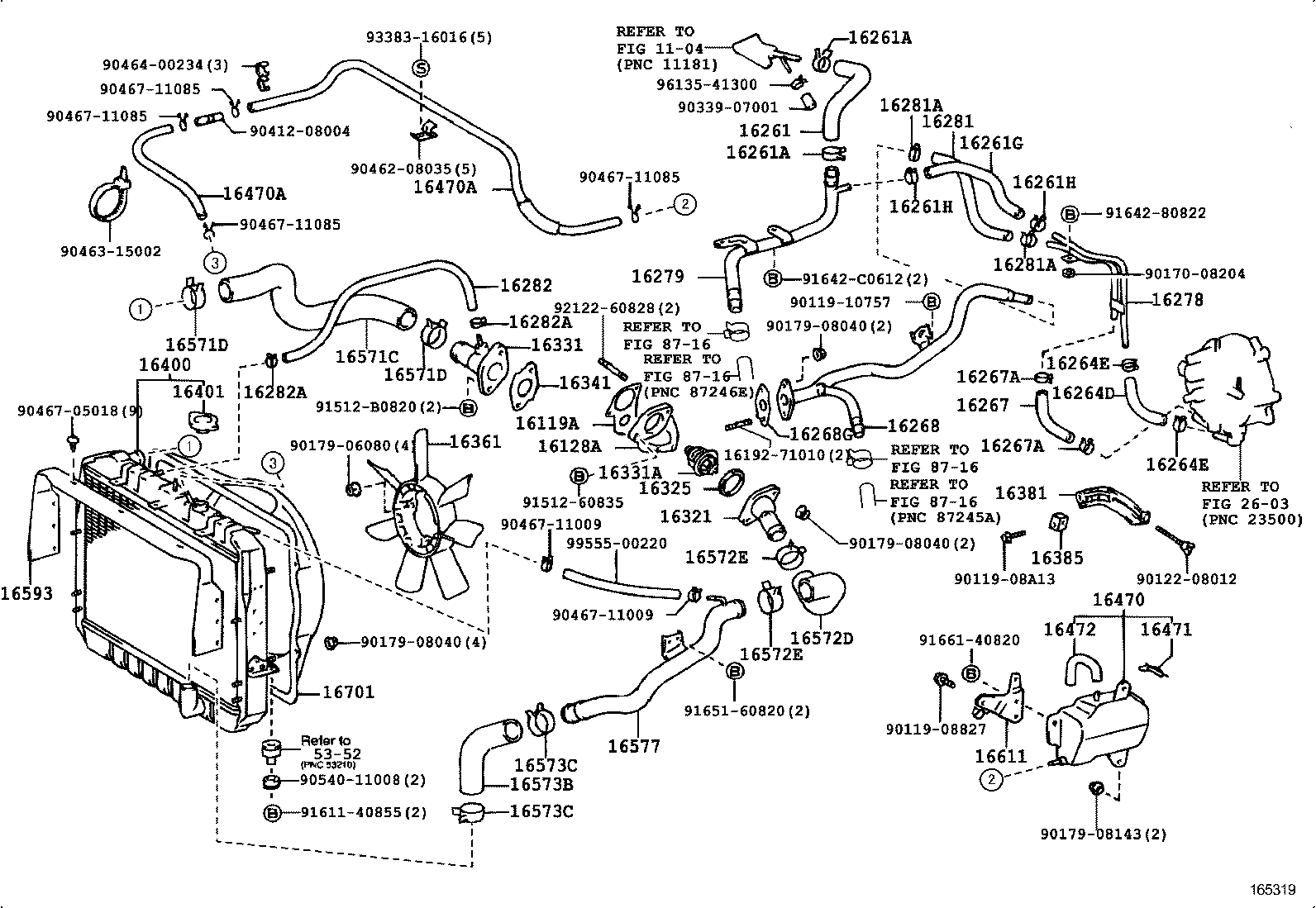 Salida de agua del radiador