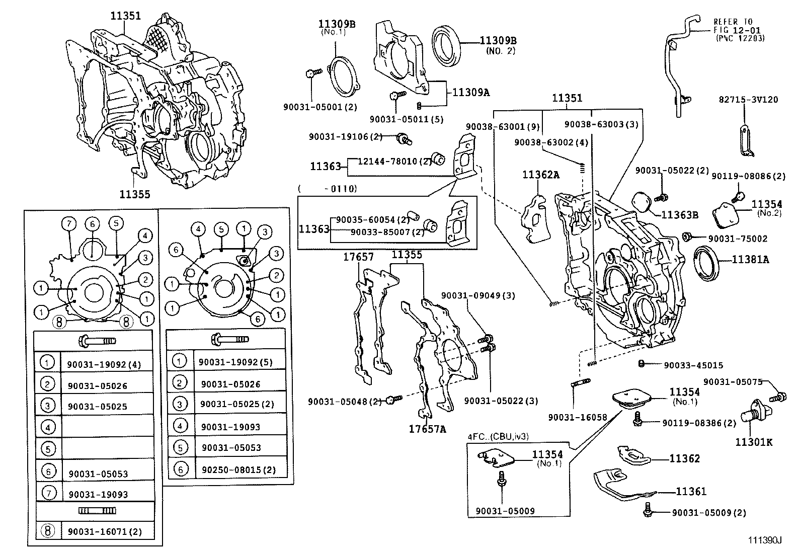 Timing Gear Cover & Rear End Plate