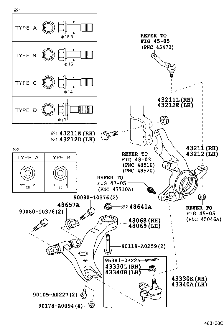 Front Axle Arm Steering Knuckle