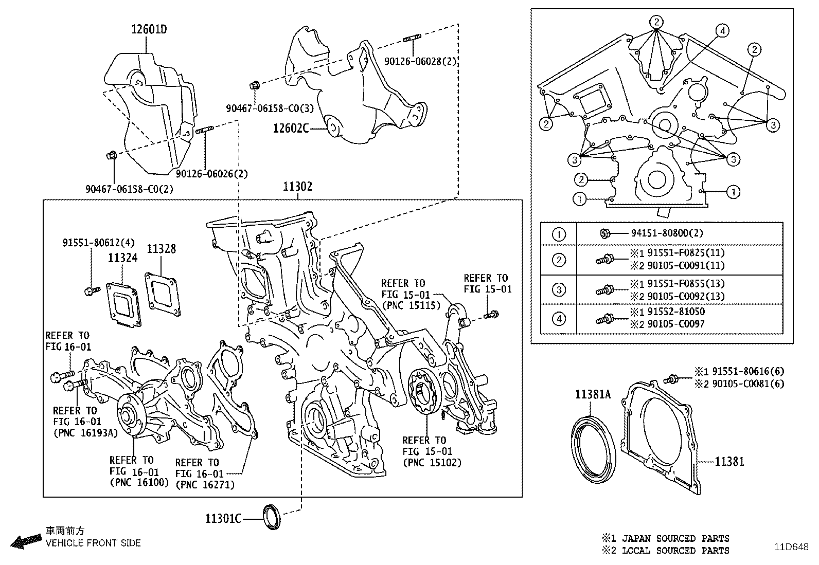 Timing Gear Cover & Rear End Plate