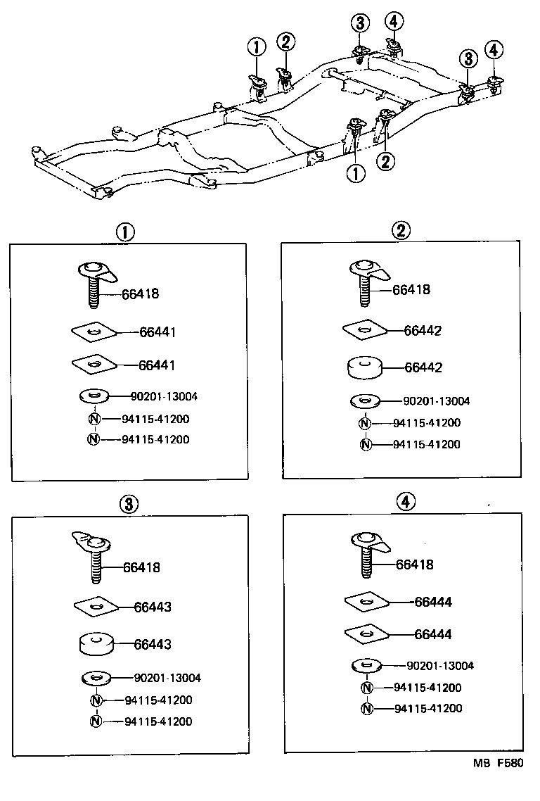 Montaje trasero del cuerpo