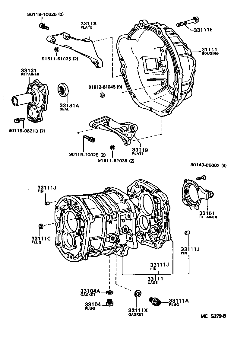 Clutch Housing + Transmission Case