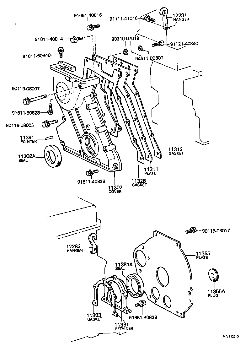 Timing Gear Cover & Rear End Plate