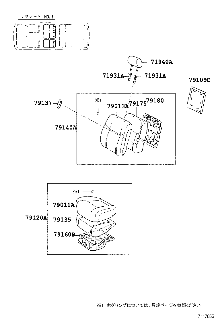 Asiento y pista del asiento