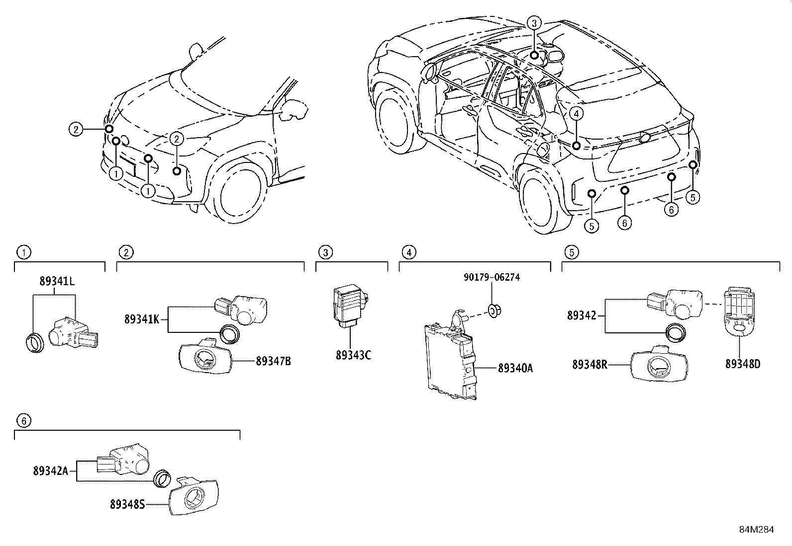 89341-K0060-A1 Sensor, Ultrasonic, No.1 Toyota | YoshiParts