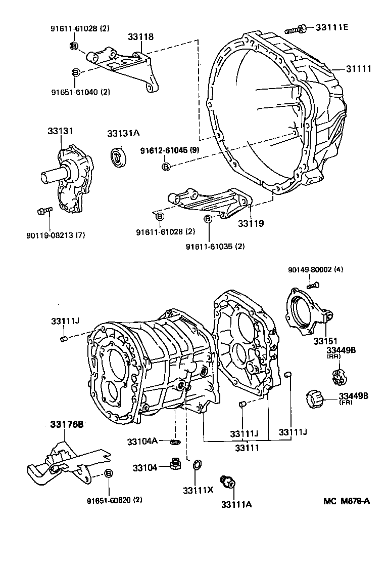 Clutch Housing + Transmission Case