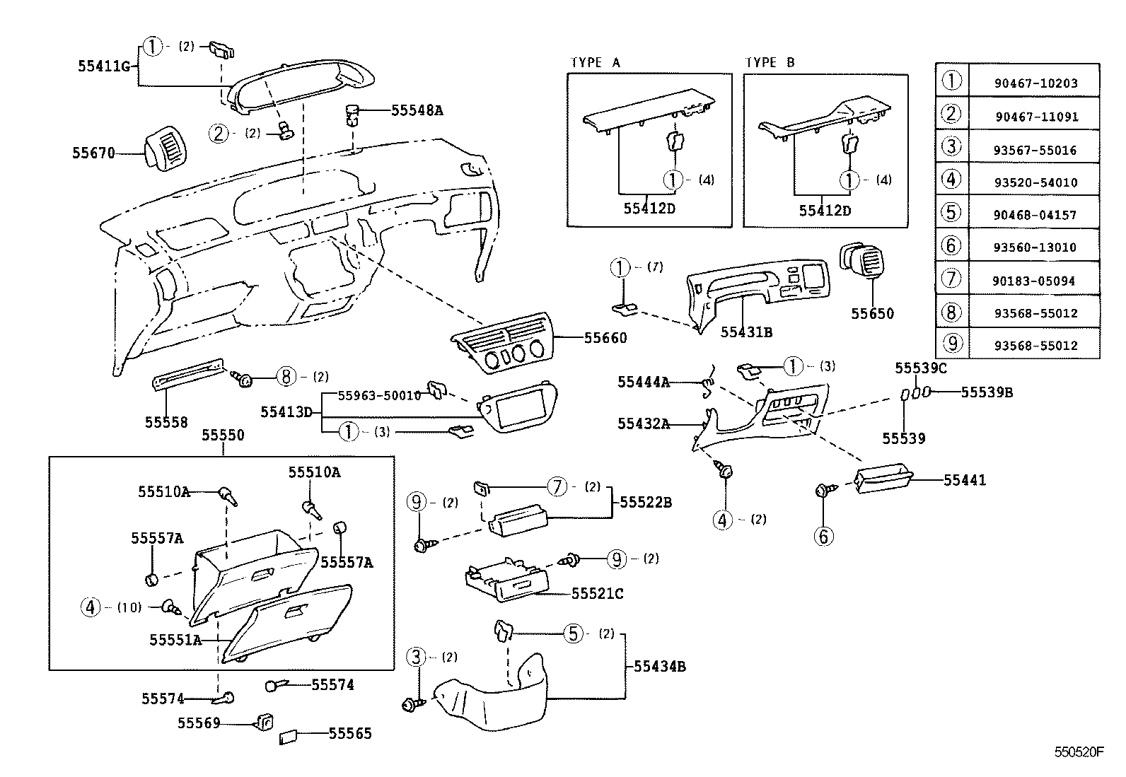 Instrument Panel Glove Compartment