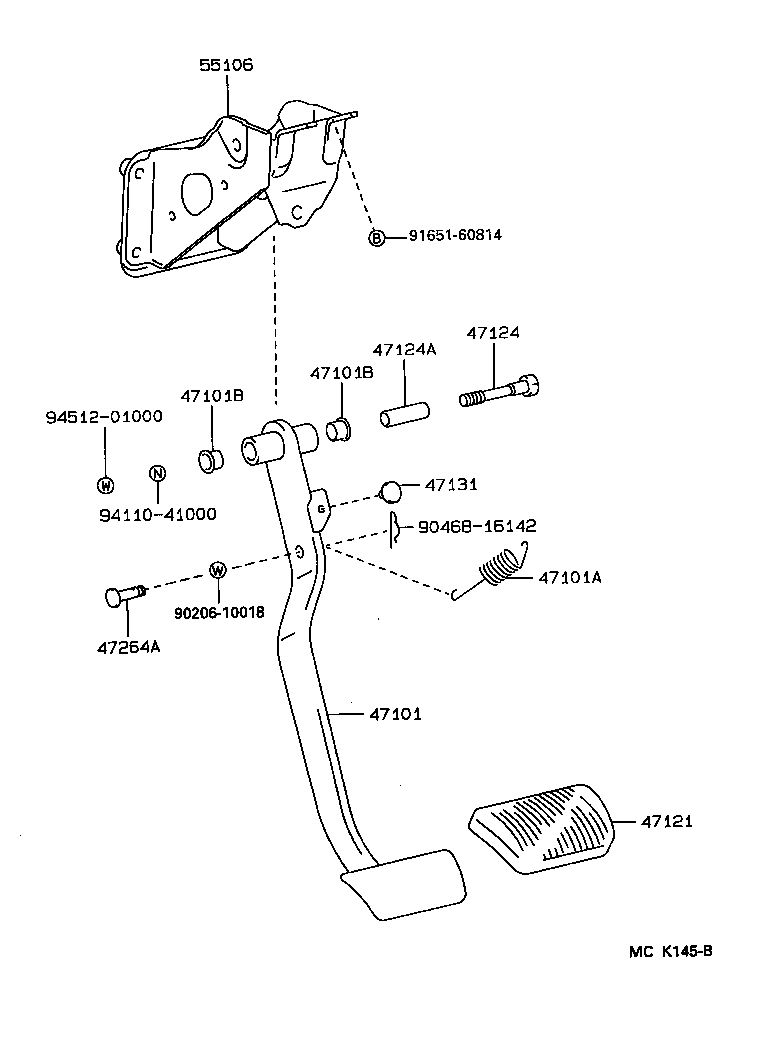 Brake Pedal & Bracket