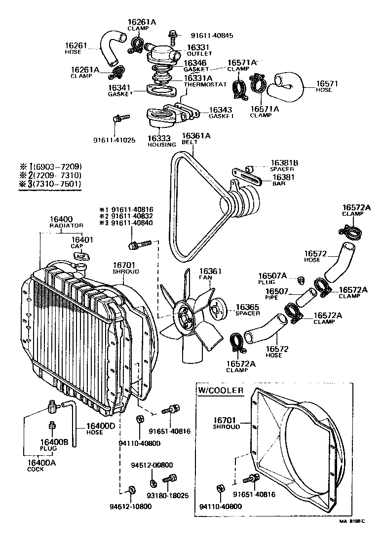 Radiator Water Outlet