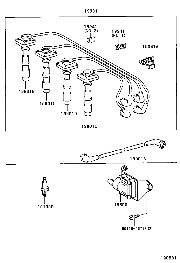 Ignition Coil Spark Plug Glow Plug