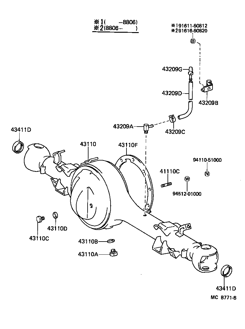 Front Axle Housing & Differential