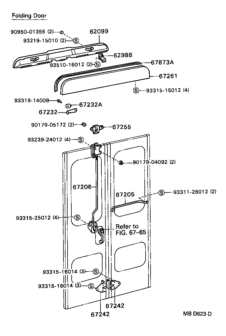 Cerradura de puerta central + bisagra