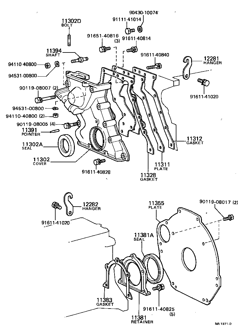 Timing Gear Cover & Rear End Plate