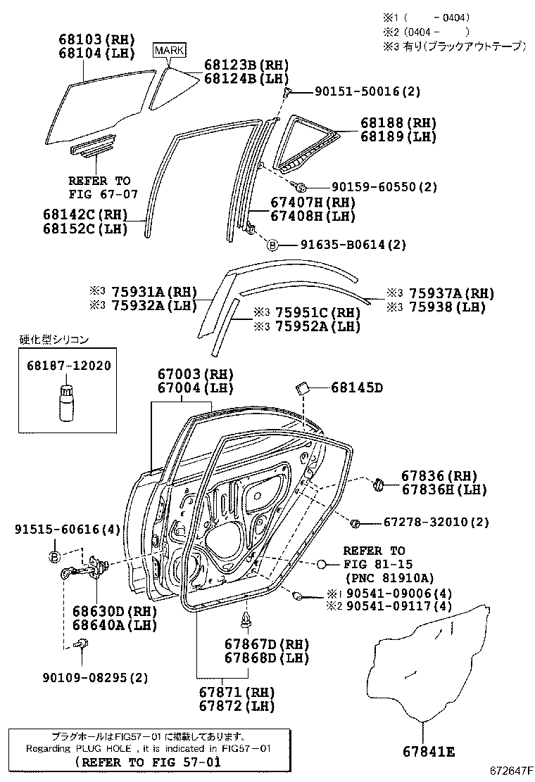 Rear Door Panel & Glass