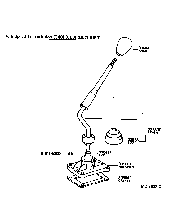 Shift Lever & Retainer