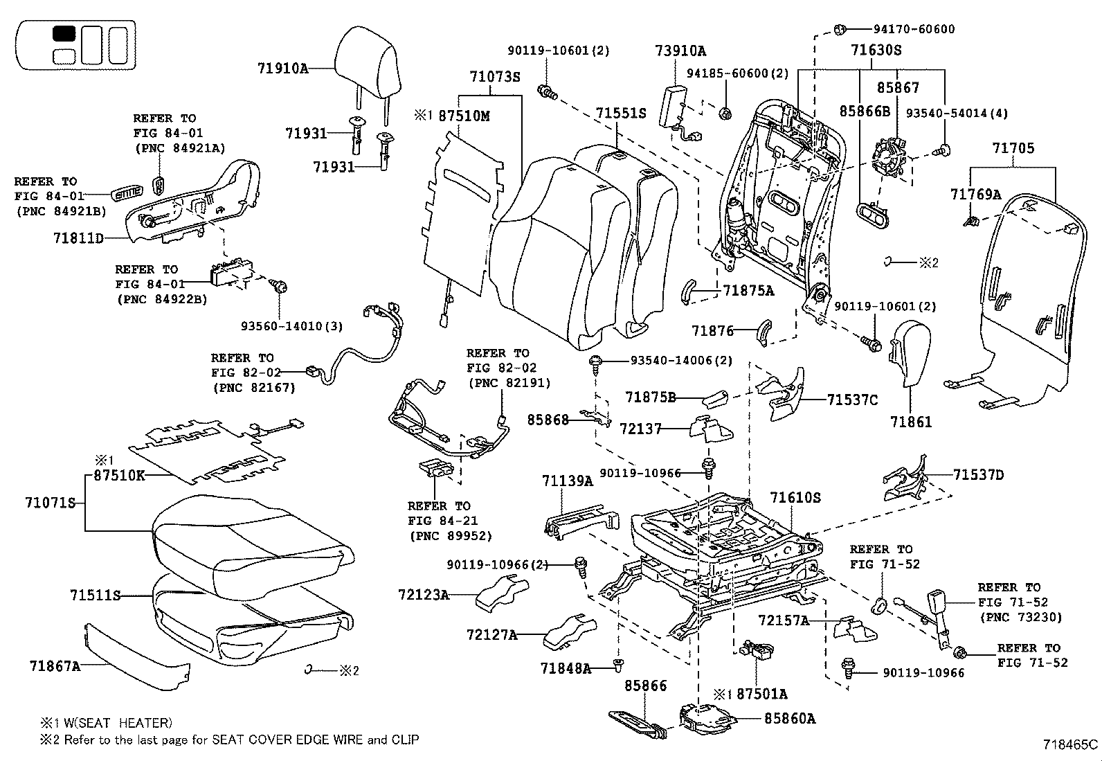 Asiento y pista del asiento