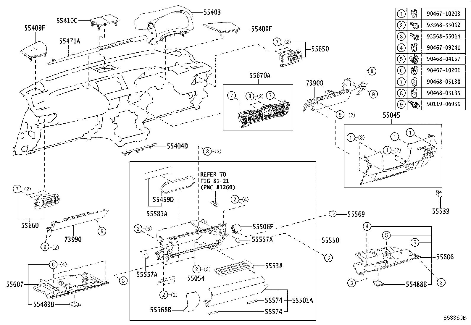 Instrument Panel Glove Compartment